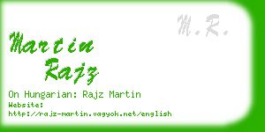 martin rajz business card